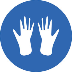 Obraz premium Surgical Gloves glyph circle icon