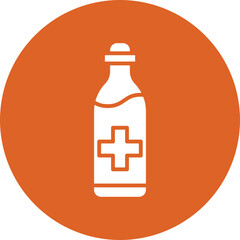 Obraz premium Cough Syrup glyph circle icon