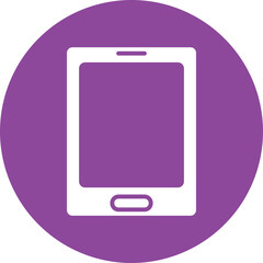Tablet glyph circle icon