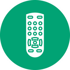 Remote Control glyph circle icon