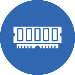 RAM glyph circle icon
