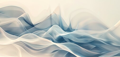 Obraz premium Abstract background with shards and white waves on light background, minimalistic design, smooth forms.