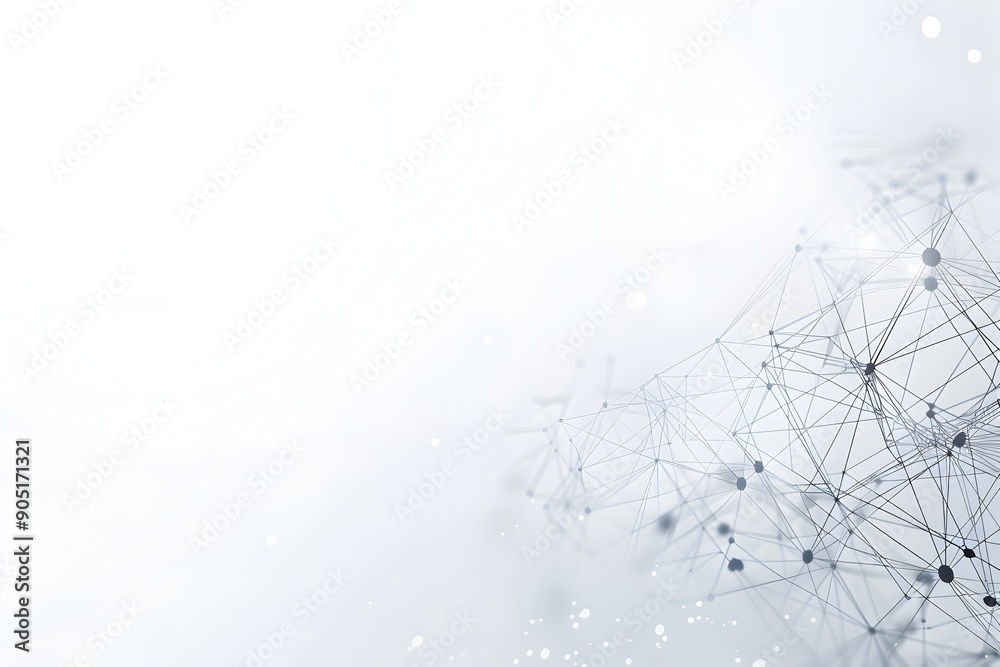 Poster abstract background with interconnected dots and lines, representing digital network connection or g