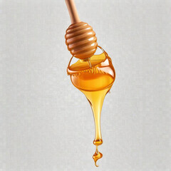 honey dripping from a dipper