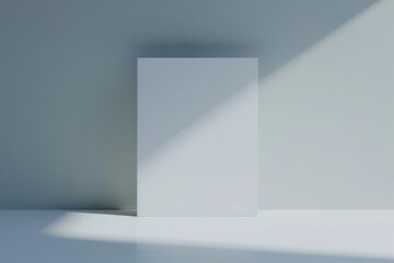 Fototapeta premium White Vertical Surface Against a Light Blue Wall