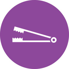 Tong glyph circle icon