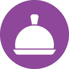 Cloche glyph circle icon