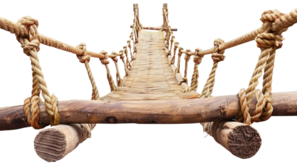 rope bridge isolated on transparent background