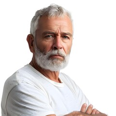 Obraz premium Portrait of a Serious Senior Man