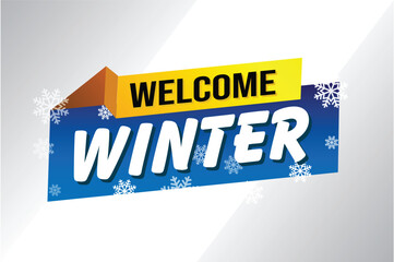 winter sale word text concept icon logo sign symbol vector note mega shopping style for use landing page, template, social media, web, mobile app, poster, banner, flyer, background, gift card, coupon
