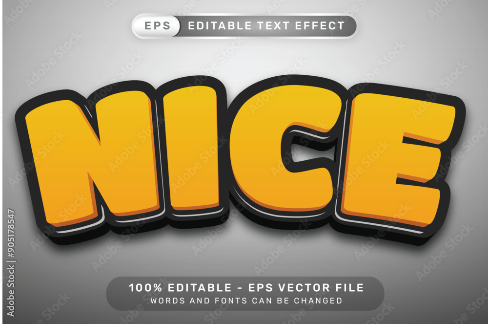 Poster nice 3d text effect and editable text effect