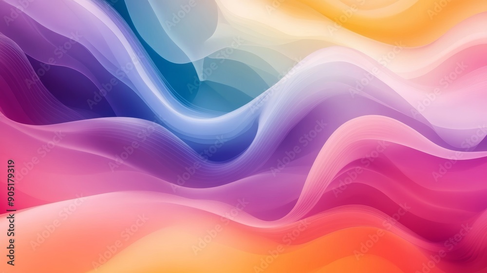 Wall mural vibrant colorful gradient trendy abstract background for modern designs generative ai