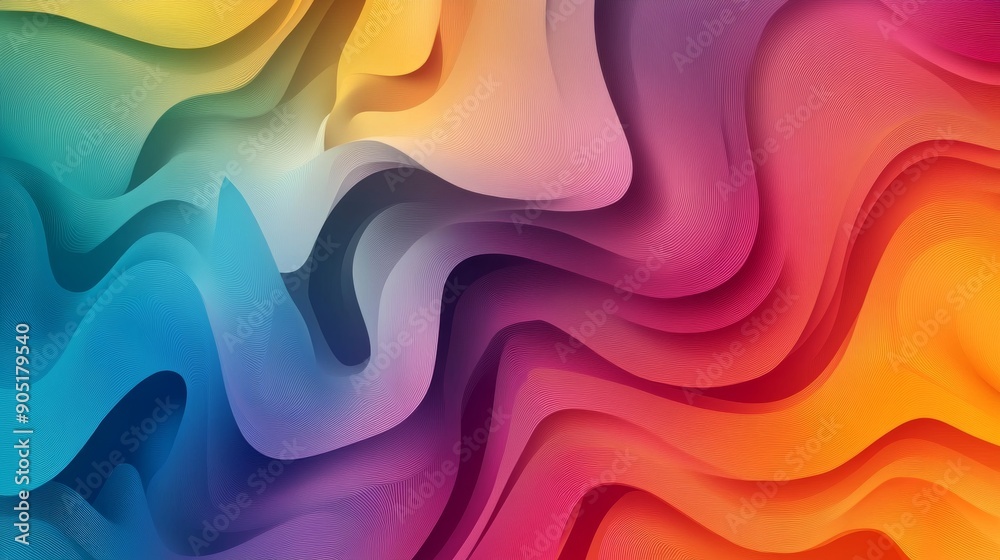 Wall mural vibrant colorful gradient trendy abstract background for modern designs generative ai