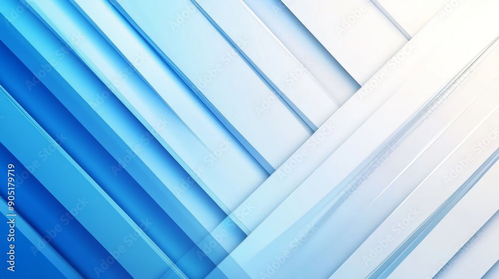 Wall mural modern blue abstract geometric background for presentations and designs generative ai