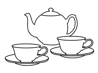 ティーカップとポット