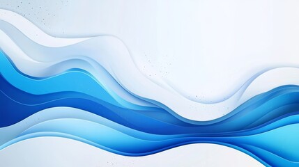 Abstract Blue and White Business Wave Banner Background Generative AI