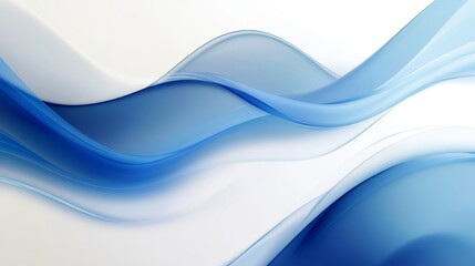 Obraz premium Abstract Blue and White Business Wave Banner Background Generative AI