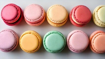  A delightful assortment of colorful macarons