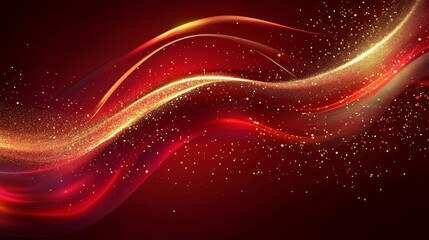 Obraz premium Luxury Award Design Template with Elegant Red Background and Golden Accents Generative AI