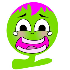 Funny man cartoon face