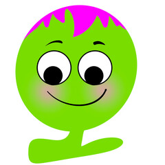 Funny man cartoon face