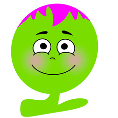 Funny man cartoon face