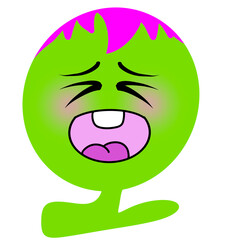 Funny man cartoon face