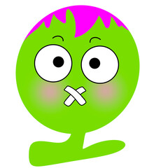 Funny man cartoon face