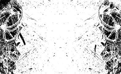 Scratched Frame. Grunge Urban Background Texture Vector. Dust Overlay. Distressed Grainy Grungy Framing Effect. Distressed Backdrop Vector Illustration. EPS 10.