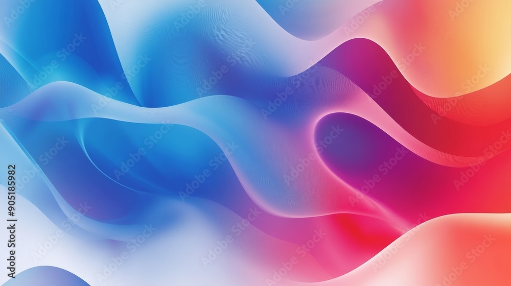Wall mural abstract modern wide banner background with blue gradient and shapes generative ai