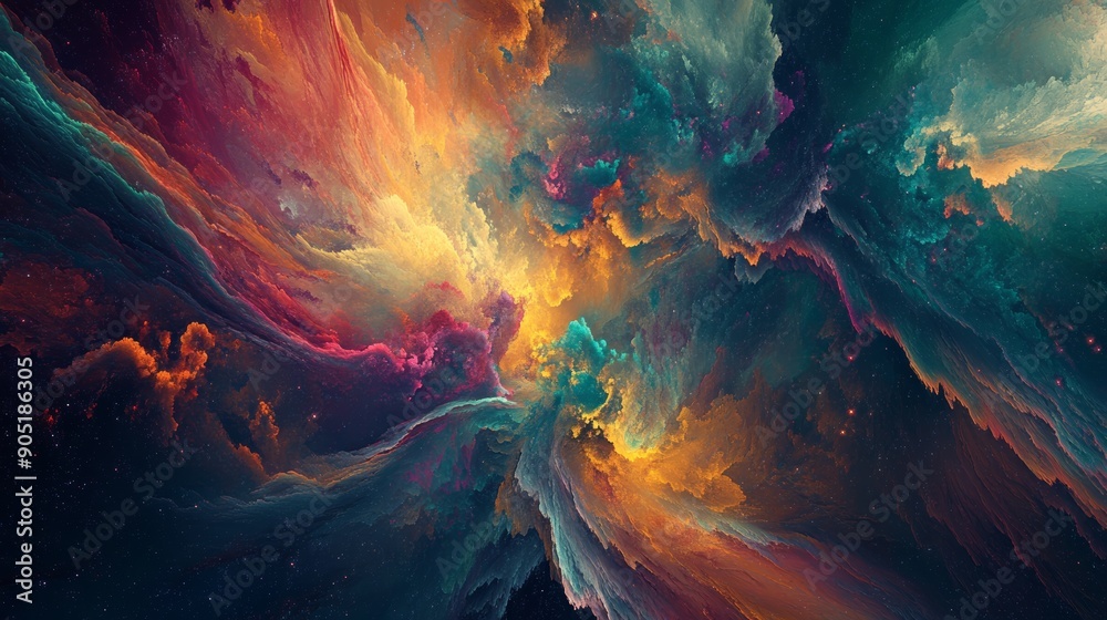 Wall mural creative digital background for artistic projects generative ai