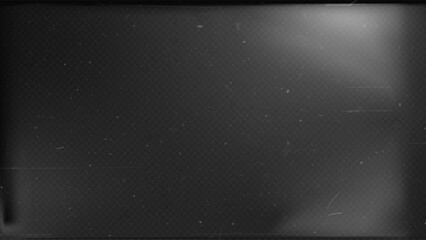 Fototapeta premium Old film texture with scratches, noise and light leaks. Realistic transparent overlay film texture in black-white, dust and grain. Distressed retro movie or photo negative effect of cinema nostalgia