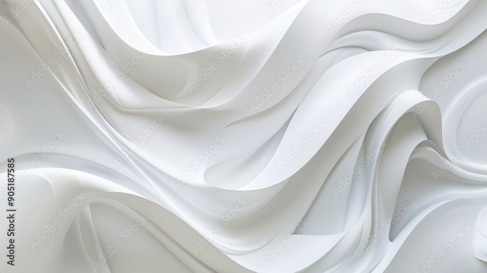 Poster modern white abstract background with subtle patterns and ample copy space, perfect for elegant adve