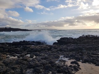 beach with rocks and sea