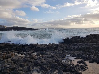 beach with rocks and sea