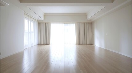 Obraz premium Earth Tones color blank wall, minimalist room 