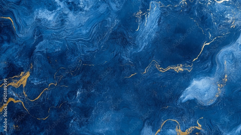 Wall mural sapphire blue background with marbled texture for design and art projects generative ai