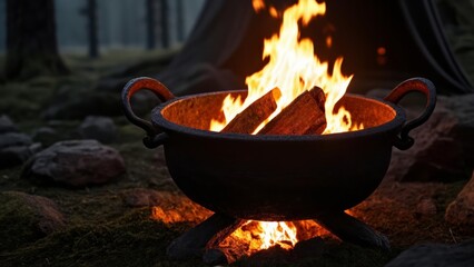  Cozy Campfire in the Wilderness
