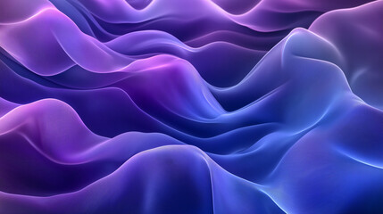 Obraz premium A vibrant and dynamic abstract design. It features layered, wavy structures in shades of blue and purple, creating a spiral effect. The colors transition smoothly from light to dark