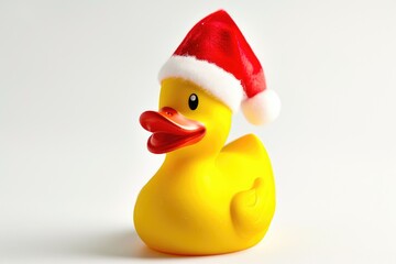 Cheerful Rubber Duck Ready for Christmas