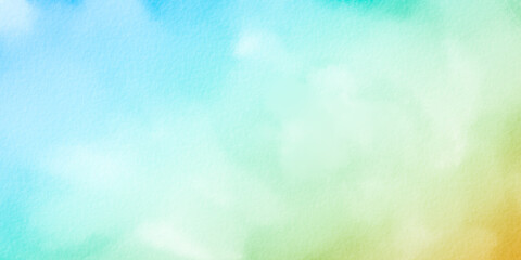 watercolor background with abstract cloudy sky concept with color splash design 