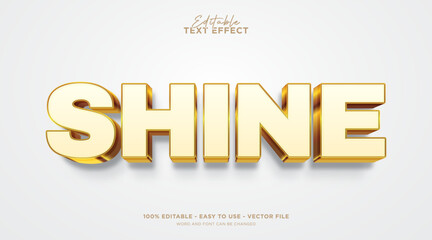 Editable shiny text effect, 3d vector text style effect
