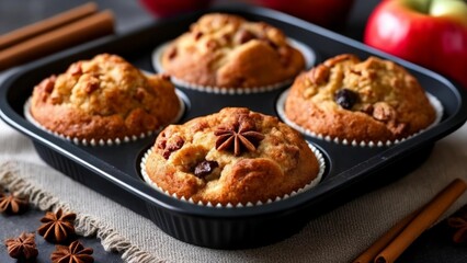  Deliciously baked muffins ready to be enjoyed