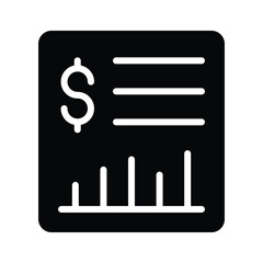 A document with a dollar sign on it shows the financial statement icon