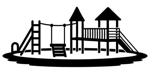 Fun and Creative Playground Silhouettes for Children’s Design Projects