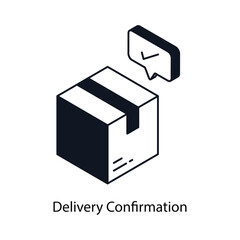 Delivery Confirmation Isometric outline style icon. Symbol on White background EPS 10 File 