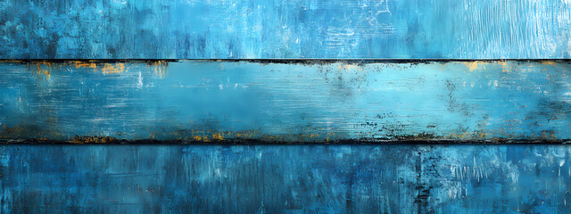 Obraz premium Striking Blue and Metallic Abstract