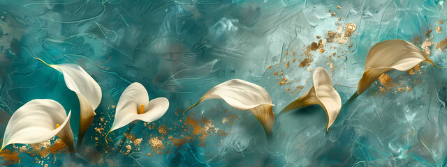 Abstract Flowing Calla Lilies