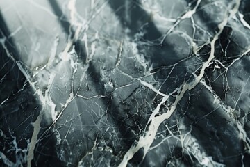 A mesmerizing close-up of a smooth marble surface, showcasing intricate veining patterns. The polished finish highlights the natural beauty of the stone.