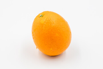 Fresh orange fruit isolate on white background, ripe orange isolated on white background